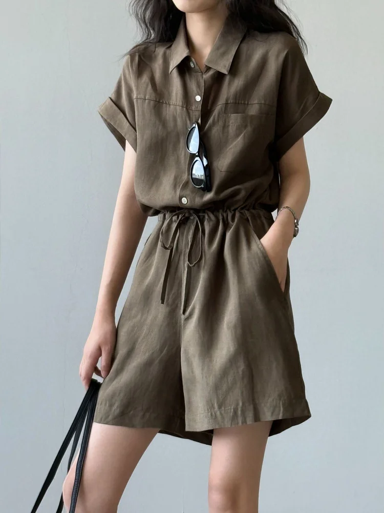 

Лето 202, женский комбинезон с высокой талией и широкими штанинами, ort Sve, повседневный, модный, прямой крой, китайский заказ