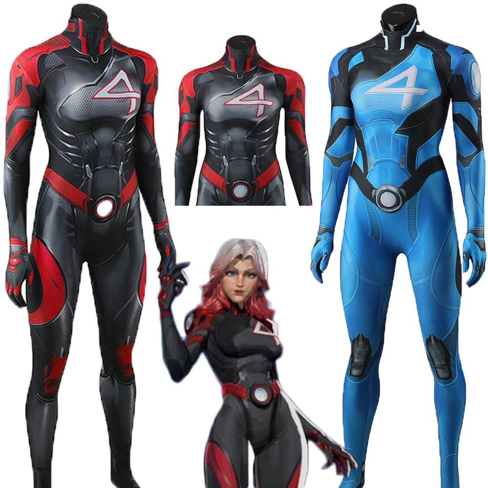 

Fantasia Rival Susan Storm Cosplay Jumpsuit Game Superhero 4 Disfraz Costume Adult Women Fantasy Halloween Carnival Party Cloth