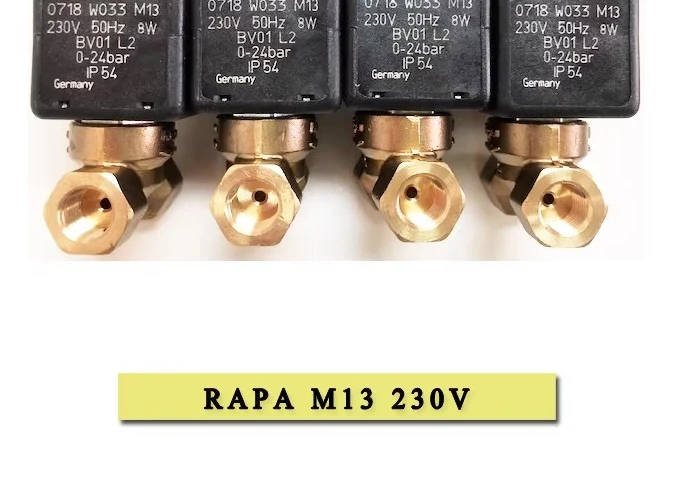 

2026 Solenoid valve RAPA M13 230V 8W BV01 L2 1/8 0-24bar Original German coil body