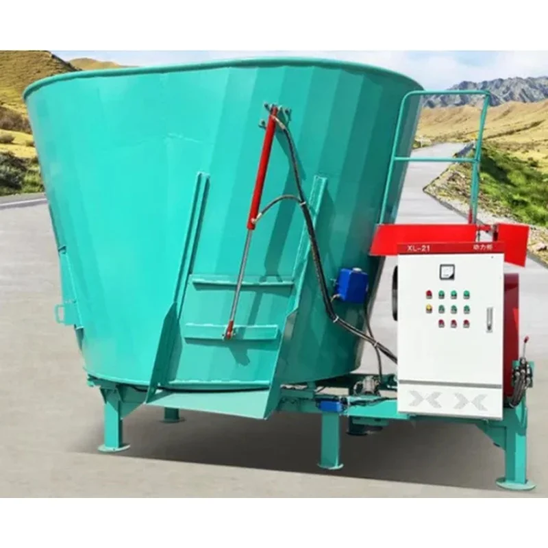 5-20M3 Customizable Traction Animal Vertical Tmr Mixers Suitable For Dairy Farms Cattle Feed Mixer