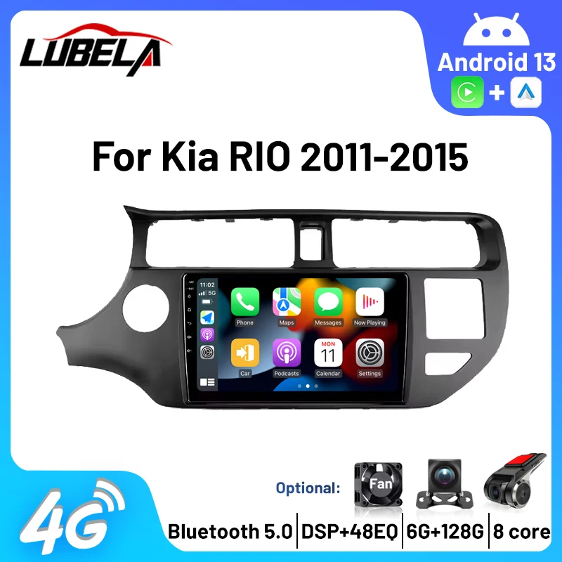 

Android 13 Car Radio for KIA K3 RIO 2011 2012 2013 2014 2015 Multimedia Player 2Din 4G WIFI Carplay Stereo GPS Wifi DVD Speakers