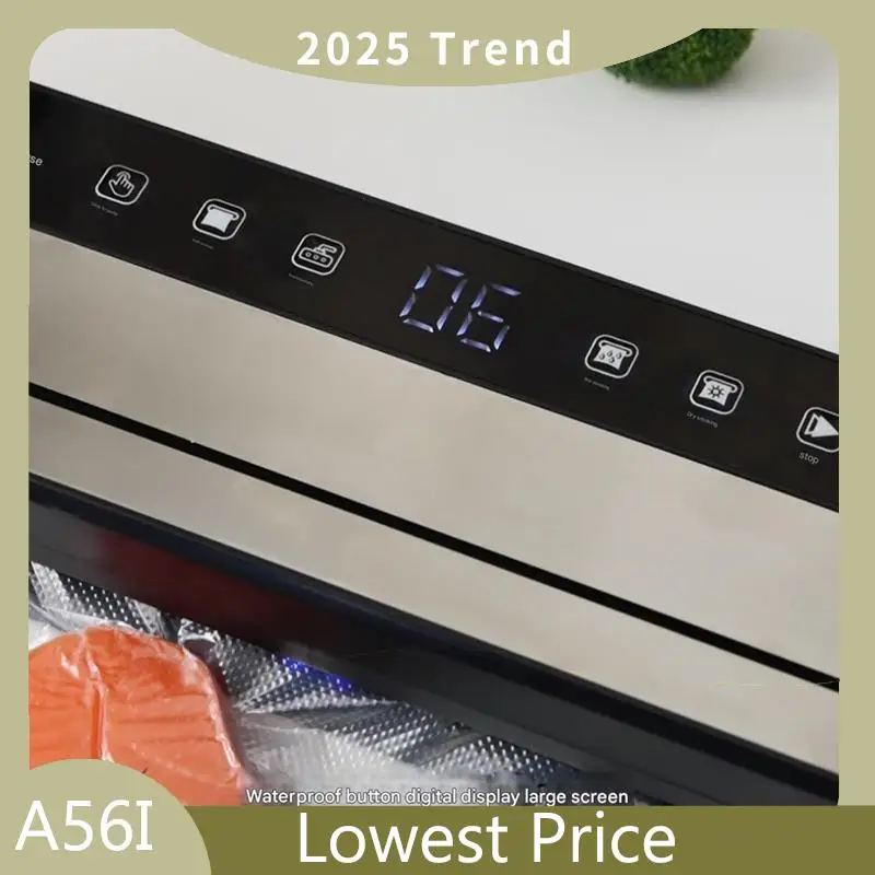 Kompak Khusus 75Kpa Untuk Mesin Penyegel Vakum Makanan, Fungsi Penyegelan Vakum Sous Vide 6-In-1 Dengan Kantong Tertutup Steker UE