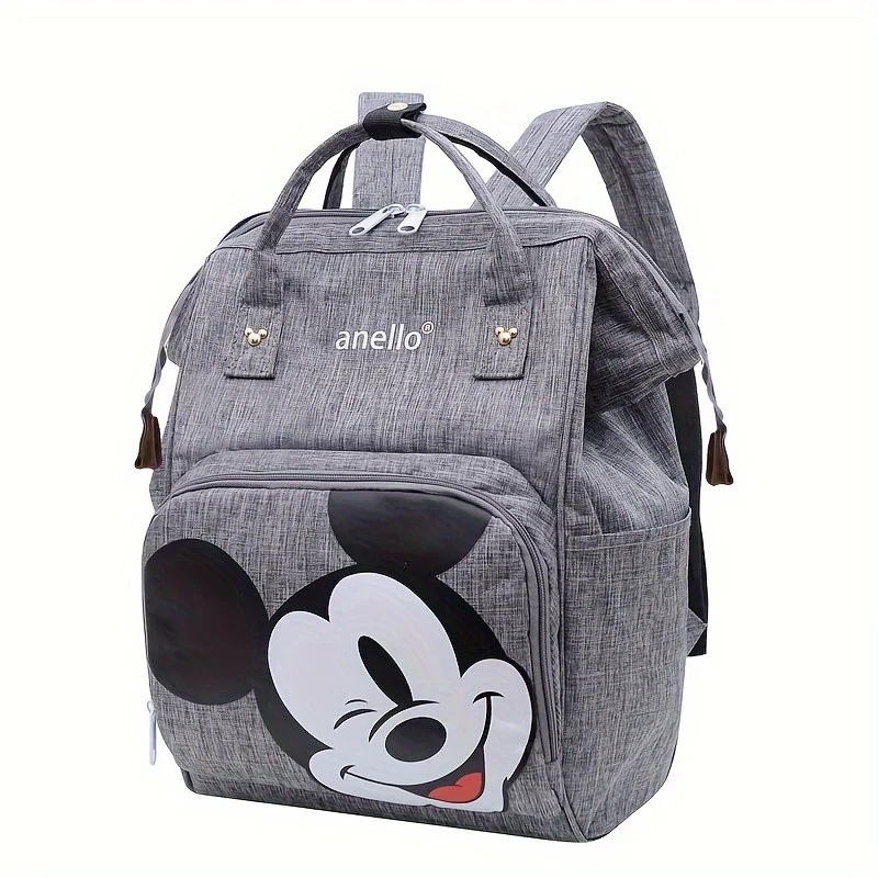 Disney Mickey Mouse Backpack For Women Girl Large Capacity Durable Travel Bag Waterproof Student Schoolbag Insulation Bag