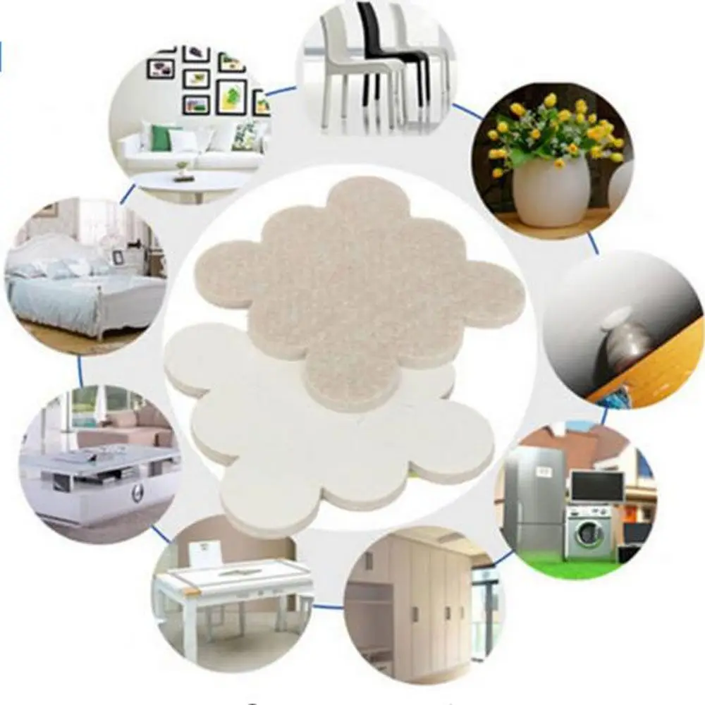 18PCS Round Self Adhesive Furniture Anti Scratch Floor Scratch Protector Felt Pads Floor Protect Pad Table Leg Feet Pads