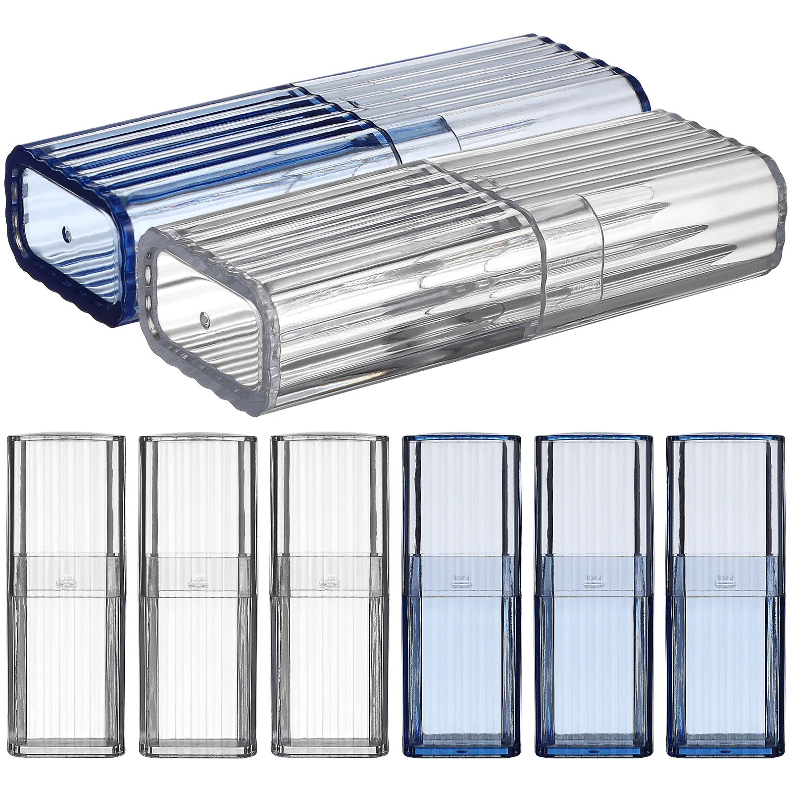 

8 Pcs Storage Box Mini Portable Small Boxes Toothpick Case Cube Bin Organizer Desktop Pp Parts Travel Bins