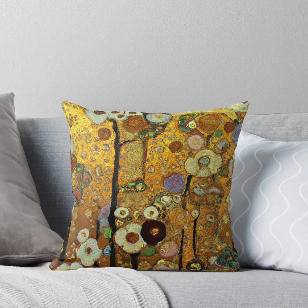 

Flowers Gustav Klimt Throw Pillow Pillowcase Cushion luxury decor Pillowcases For Pillows