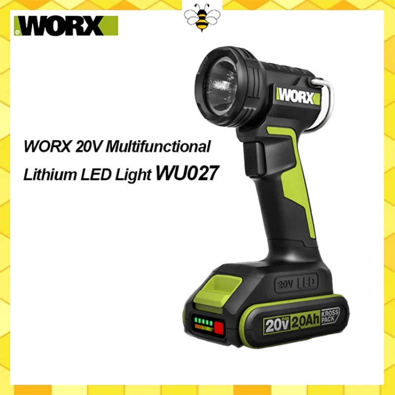 WORX WU027 20V Lithium Battery Multi-function Flashlight Outdoor Portable LED Light（Without battery and charger）