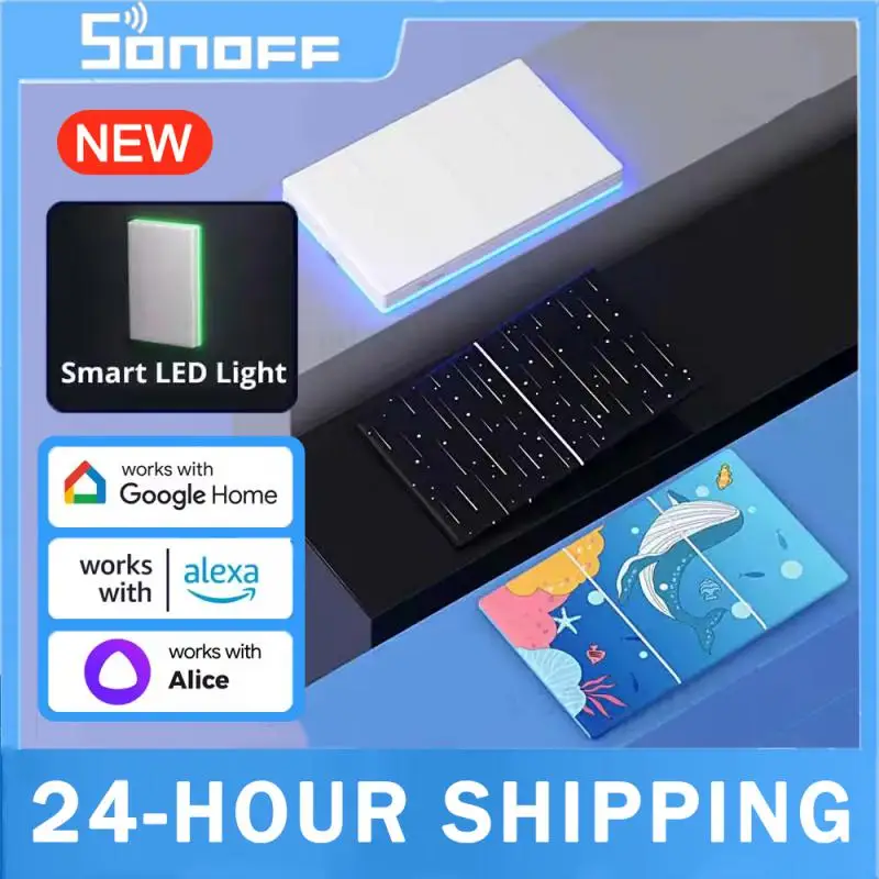 SONOFF T5 TX Ultimate Smart Wall Switch Full Touch Access LED Light Edge Multi-Sensory EWeLink Remote Control Via Alexa Google