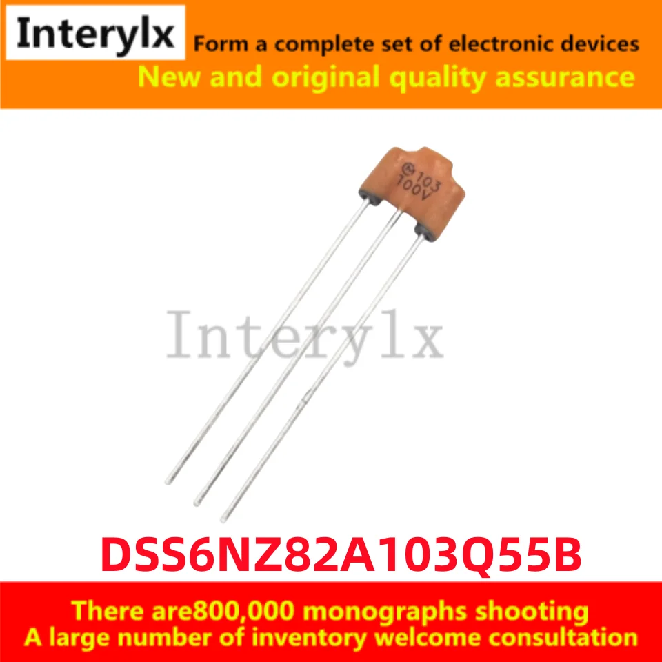 

10-100-250Pcs/Lot Original DSS6NZ82A103Q55B DSS6NZ82A103 10NF 103 100V EMI squelching triple-pin filter capacitor