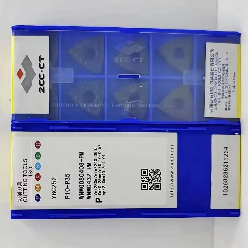 

WNMG080404-PM YBC252/WNMG080408-PM YBC252/WNMG080412-PM YBC252 WNMG431 WNMG432 WNMG433 ZCC.CT Твердосплавные инструменты для лезвий с ЧПУ