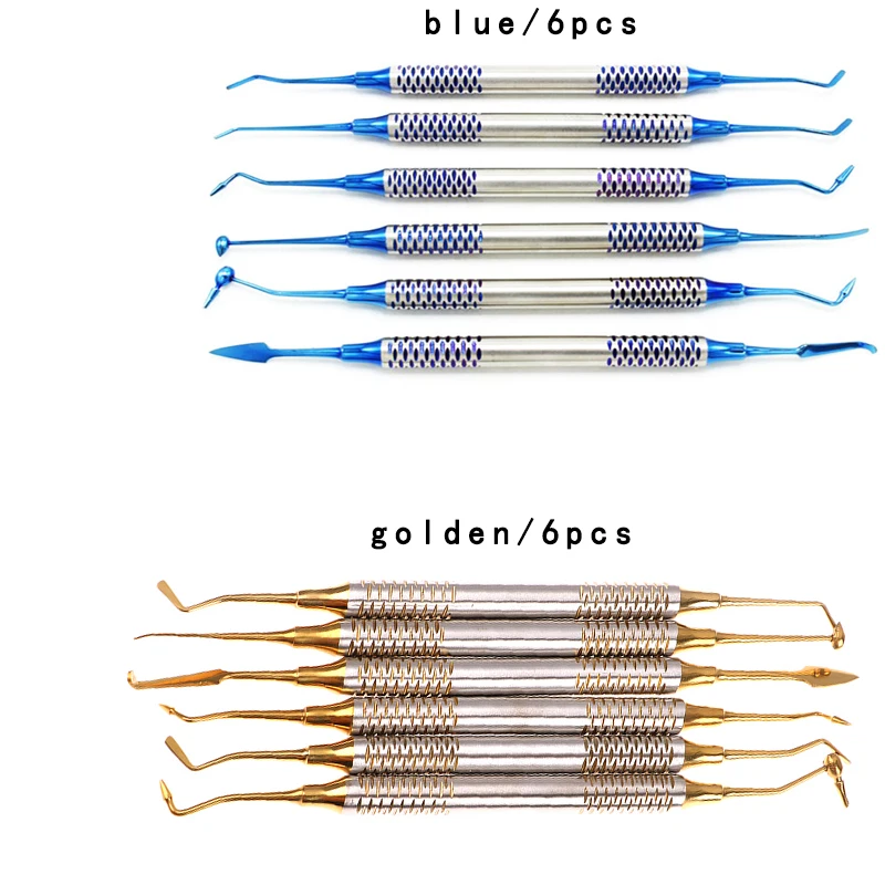 

6 шт., шпатель для полимерного наполнения, с титановым покрытием
