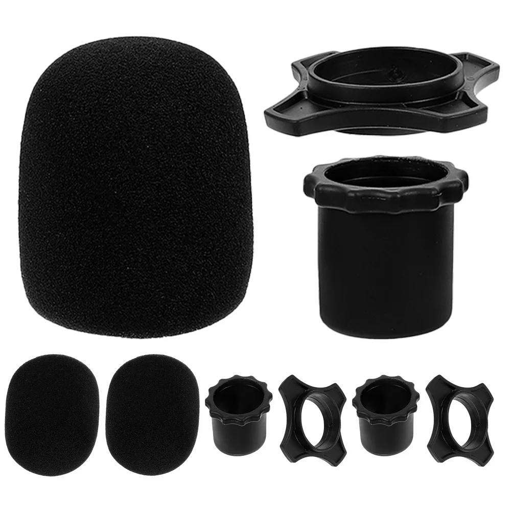 

3 set 3 Sets Thick Sponge Covers Windproof Protectors For Ktv Stage Live Streaming Microphone Protective Cover Mic Windscreen