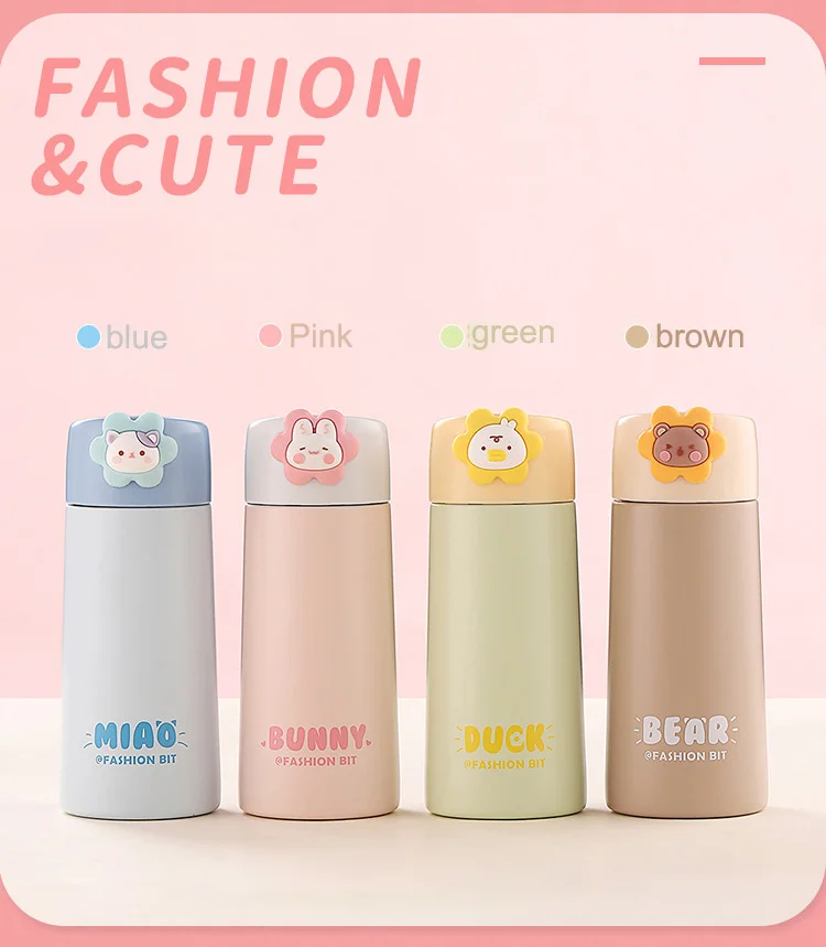 Mini Thermal Insulation Coffee  Cup Leak-proof Portable Pocket Mug Cold Drink Hot Drink Cute Kawaii Thermal Cup