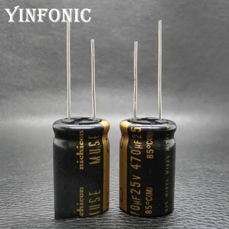 5 Buah/20 Buah Seri Nichicon MUSE KZ Jepang 25V470UF 16X25Mm Kapasitor Elektrolit Audio Kaki Tembaga