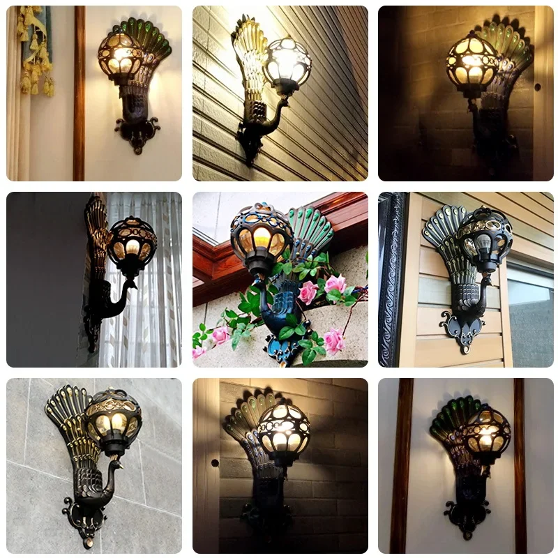 

Creative outdoor waterproof European retro wall lamp living room courtyard balcony corridor aisle Chinese style door wall lamp