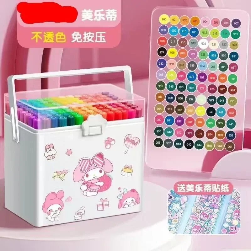 Cute Sanrio Kawaii Kuromi Cinnamoroll Acrylic Marker Washable Dedicated Stackable Colors Color Opaque Color Opaque Gift Harmless