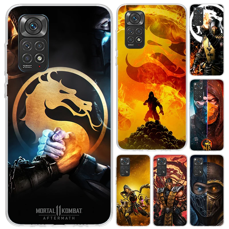 Mortal Kombat Phone Case for Xiaomi Redmi Note 13 12S 12 11S 11 11T 11E 10S 9 Pro Plus 8 8T 9T 7 Soft Funda Print Shell