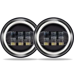 Motorcycle 2pcs 4.5 inch Led Fog Light DRL Led Fog Halo Ring 30W Round Waterproof 4 1/2 Auxiliary Passing Lamp