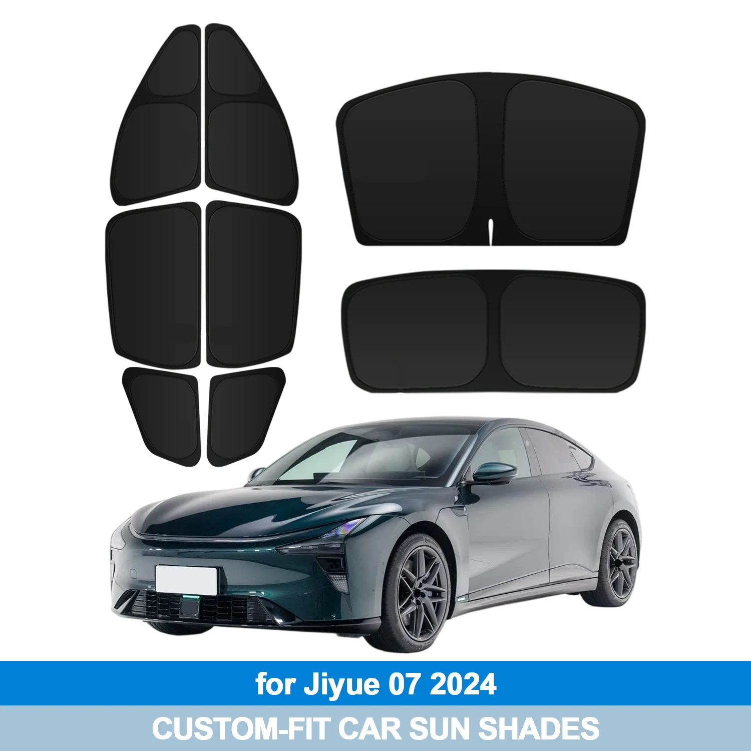 

For Jiyue 07 2024 Windshield Sun Shade Side Window Shades Cover Sun Visor Shield Privacy Protection Car Accessories