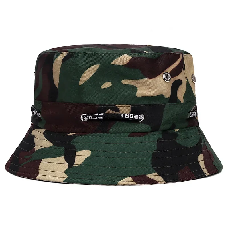 

Unisex Stringed Bucket Hat - Breathable Panama Sun Hat for Men & Women, Summer UV Protection Fisherman Hat, Travel Beach Bob Hat