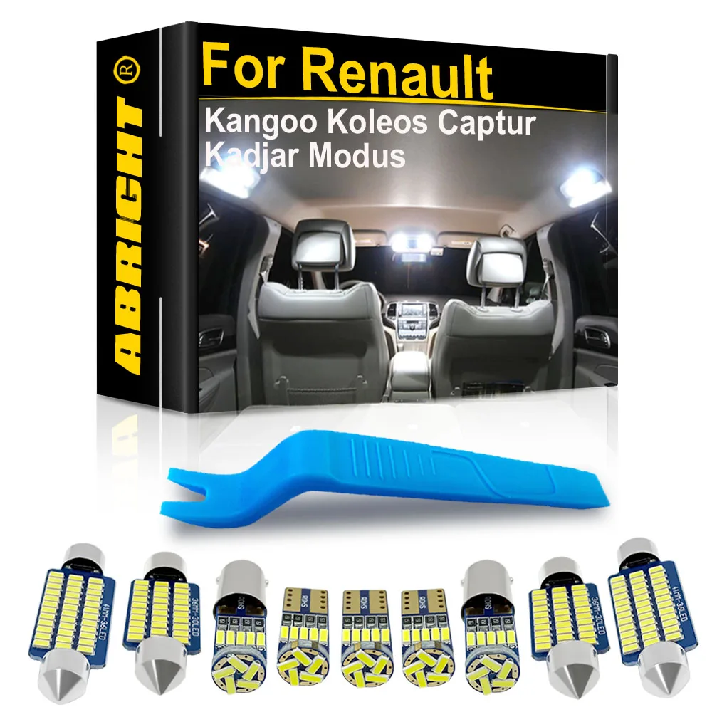 

Car Interior LED Light For Renault Kangoo Koleos Captur Kadjar Modus 2006 2007 2008 2009 2016 2017 2020 Parts Accessories Canbus