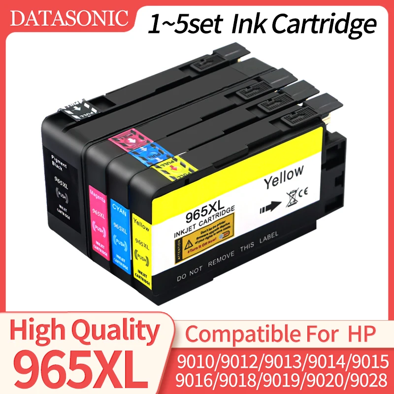 

Чернила HP965XL для принтера HP 965 965 XL OfficeJet Pro 9010 9012 9015 9016 9018 9019 9020 9025, 1 ~ 5 комплектов