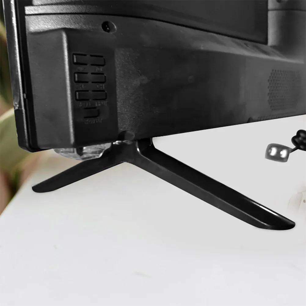 

2 Pairs Black Plastic Stand Pedestal Bracket Feet Universal Stand Legs For Bedroom Living Room Adjustable Tabletop Support