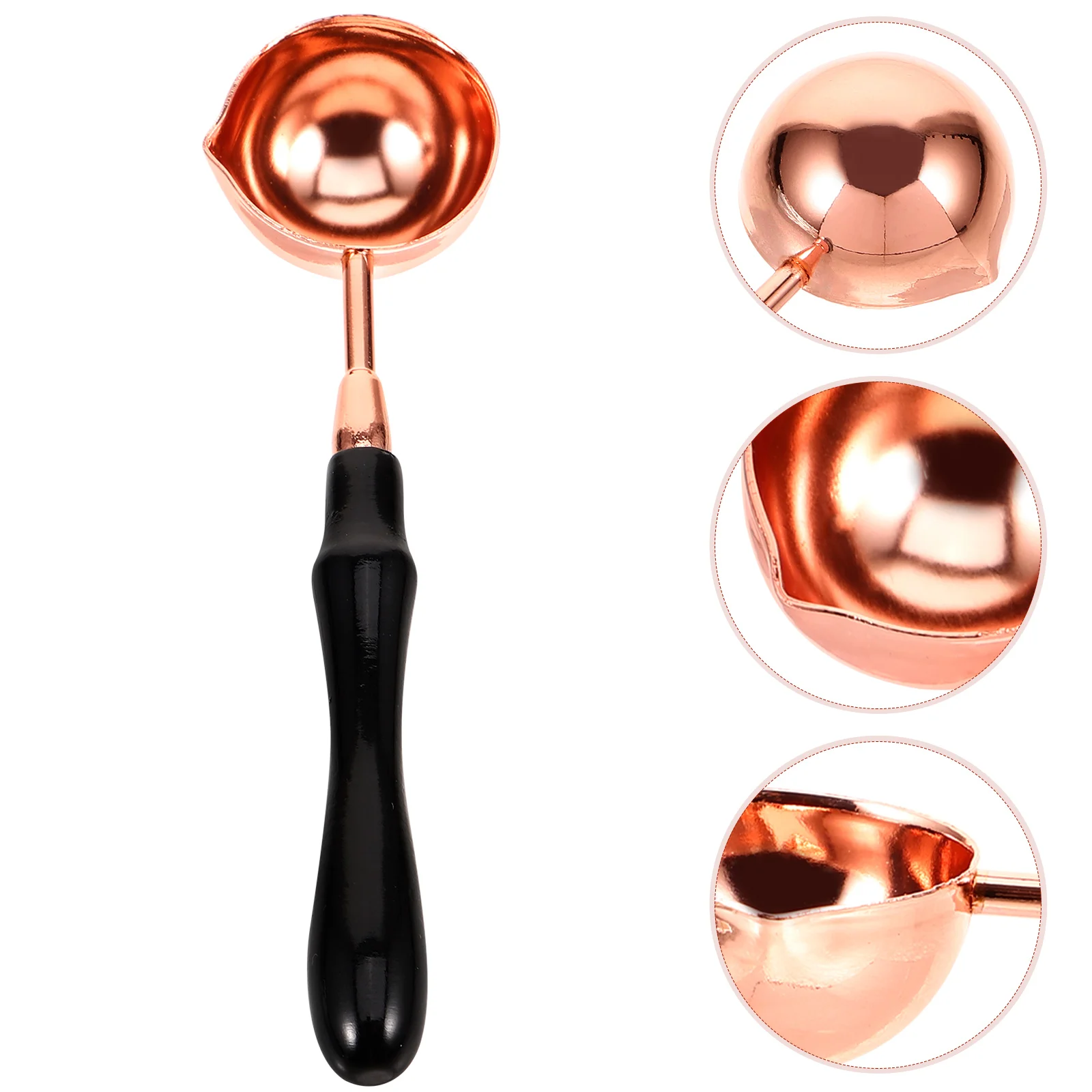 

Wood Handle Rustic Wax Seal Spoon Style Wax Melting Tool for Sealing Envelopes Gifts Portable Melting Spoon