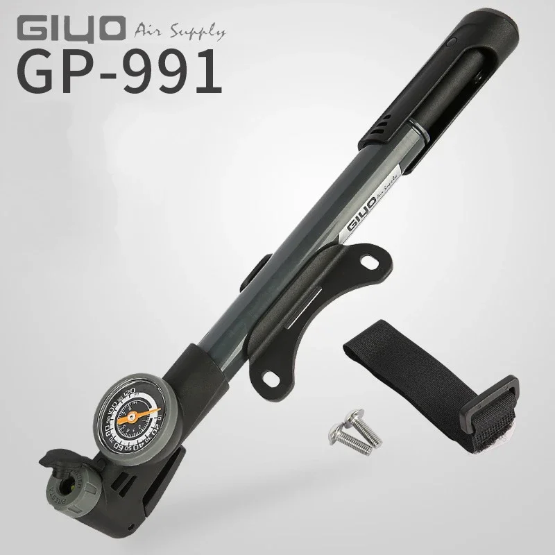 

GIYO GP-991 Bike Portable Pump EIEIO 120psi High Pressure Mini Inflator With Gauge Presta/Schrader Valve Bicycle Accessories