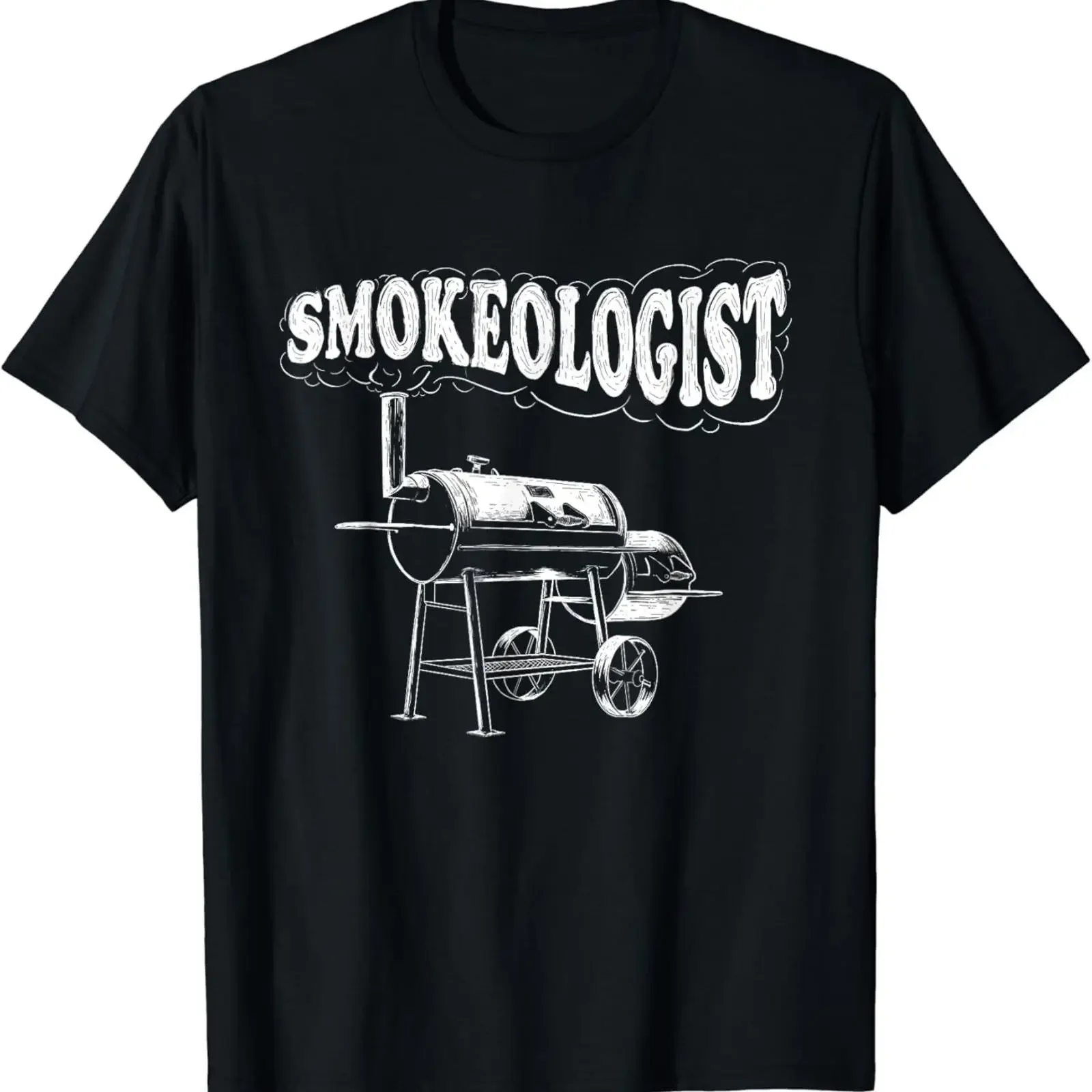 Smokeologist Funny Pitmaster BBQ Smoker Grilling T Shirt vintage Washed Soft streetwear Breathable Stylish fashion Stretched