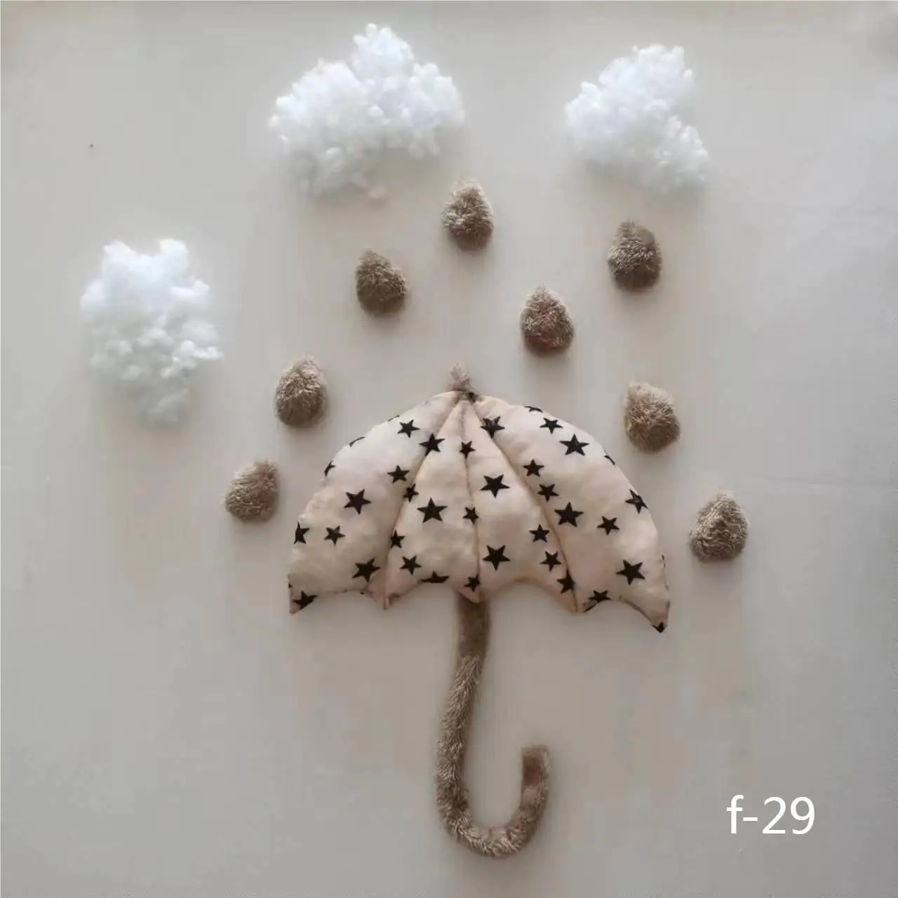 ❤️Newborn Photography Props Accessories Cotton White Clouds+Raindrops+Umbrella Studio Baby Photo Decoration Accessory Fotografia