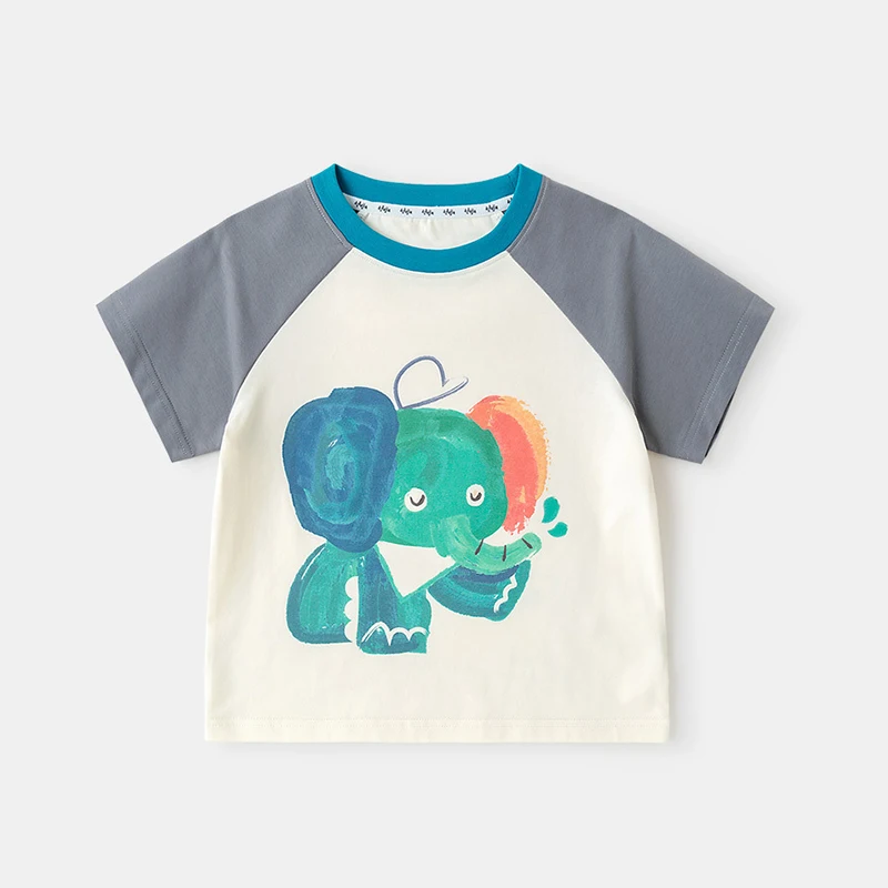 

Children's Color Block Graphic T Shirts For Boys Girls T-shirt Summer Short Sleeve Oversize t-shirt Casual Kids Clothes Tops