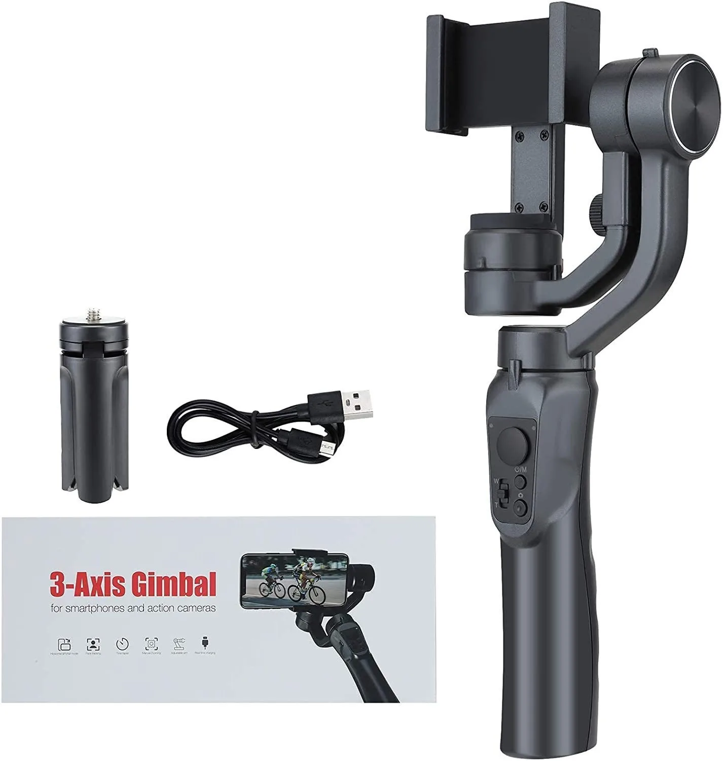 NEW Hot F6 Mobile Phone Stabil Video Handheld Gimbal 3 Axis Stabilizer Automatic Selfie Stick Gimble With Mini Tripod