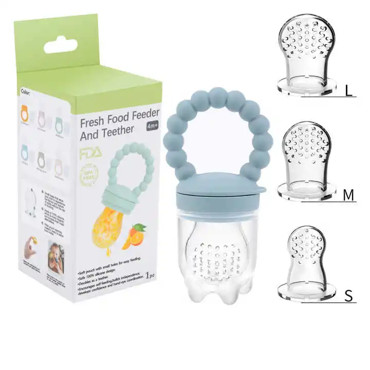 

New Nipple Soother Silicone Handle Baby Vegetable Fruit Feeder Pacifier