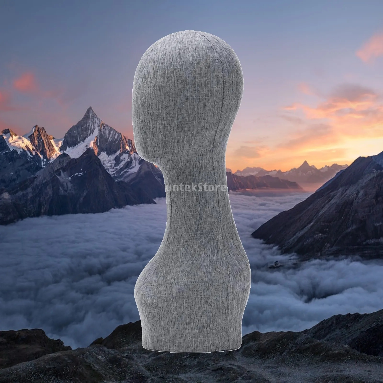 Mannequin Head with Neck Neutral Fabric Mannequin Head Hat Display Stand Professional Lightweight for Milliners, Window Displays