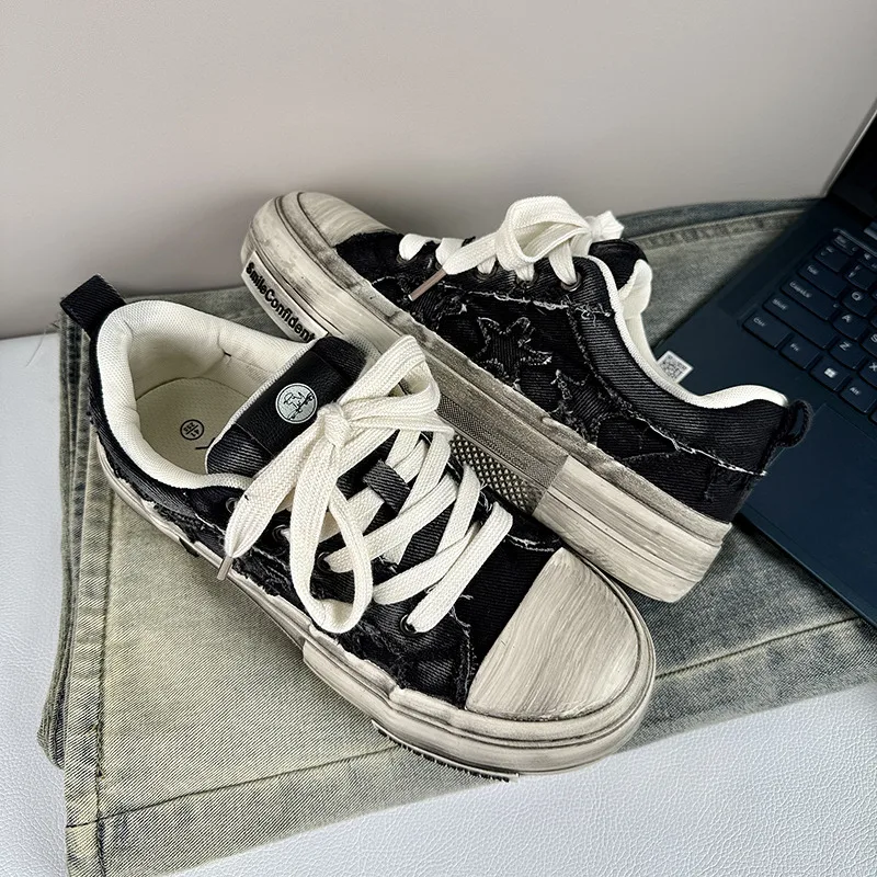 Alta qualidade sapatos brancos homens sujos sapatos de lona homem retro plataforma vulcanizar sapatos para homens tênis casuais chaussure hommes