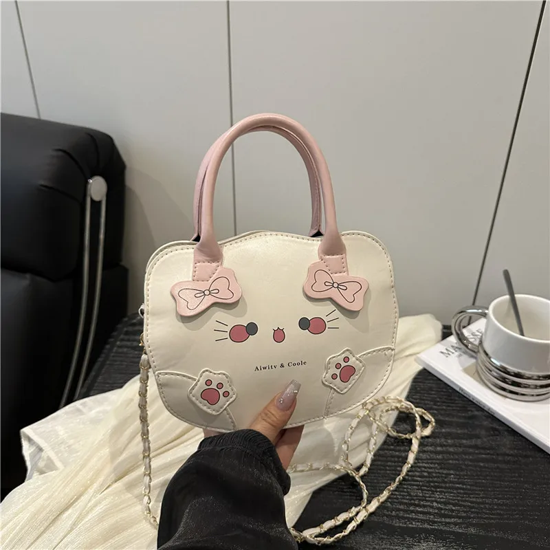 

2025 Cute Cat Tote Bag for Women Stylish Casual Crossbody Shoulder Purse Fashionable Versatile Handbag Elegant Everyday