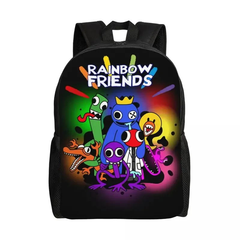 

3D Print Rainbow Friends Hug It Out Backpacks for Boys Girls Video Game School College Travel Bags Bookbag Fits 15 Inch Laptop