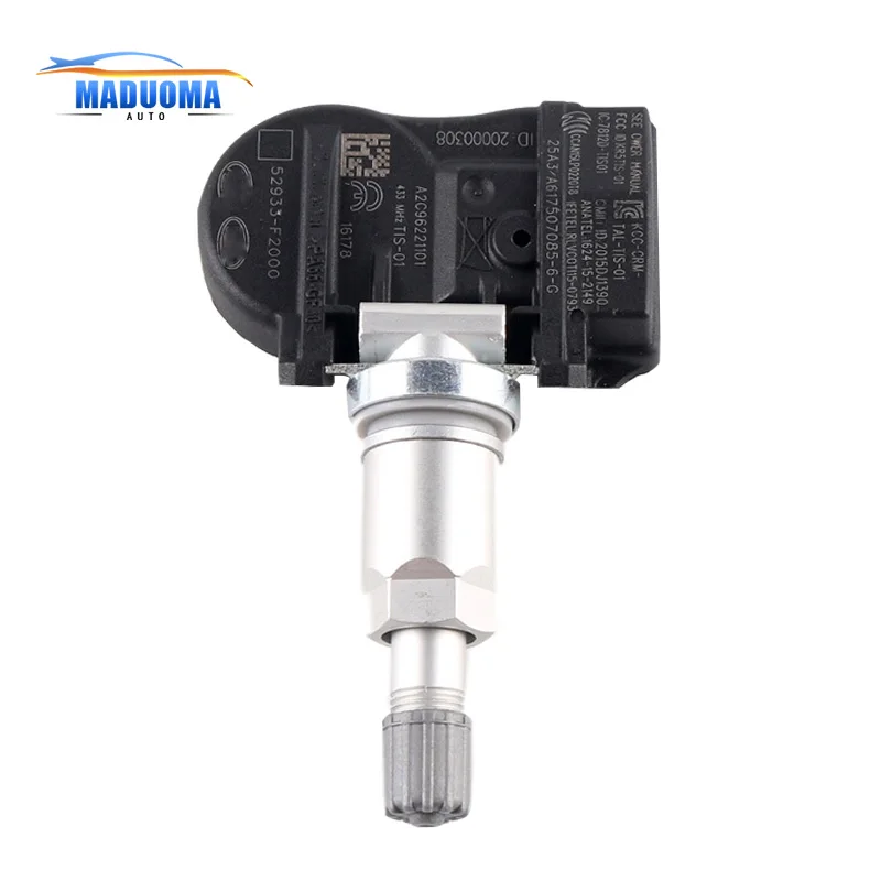 4PCS 52933-F2000 52933F2000 Tire Pressure Sensor For HYUNDAI 2017~2019 AVANTE KONA ELECTRIC ELANTRA AD I30 N KAUAI ENCINO 433Mhz