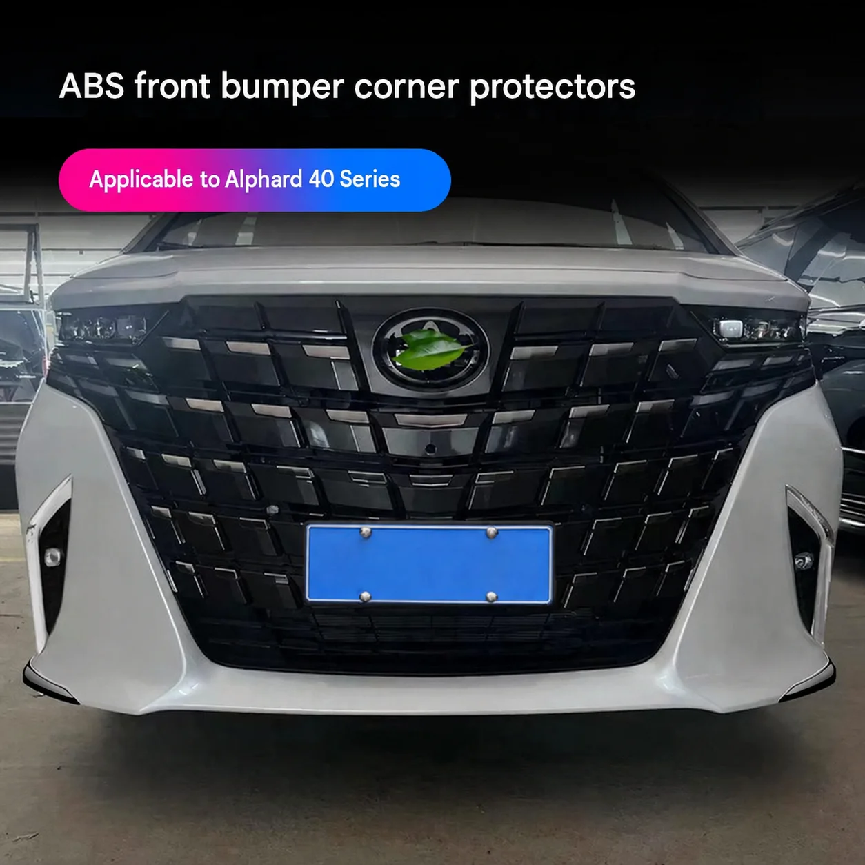 Car Front Bumper Corner Guards for Toyota Alphard 40 Series Mirror Silver ABS Trim Car Exterior Body Protection Auto Accessories