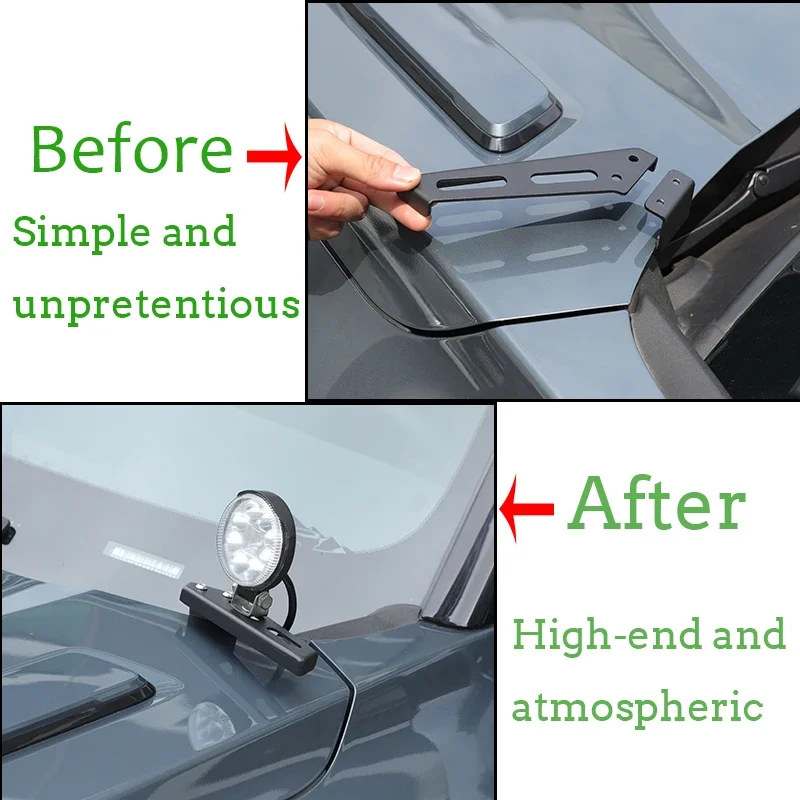 

For Changan Deepal G318 2024+ Car Pillar Mounting Bracket Led Work Front Cowl Light Spotlight Holder carbon steel Accessories