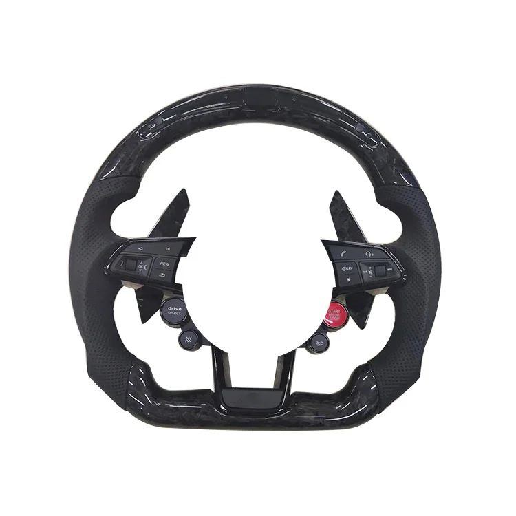 

Car Interior Accessories Carbon Fiber Steering Wheel Covered Leather Customized for Audi A6 C7 C8 A3 A4 A5 A7