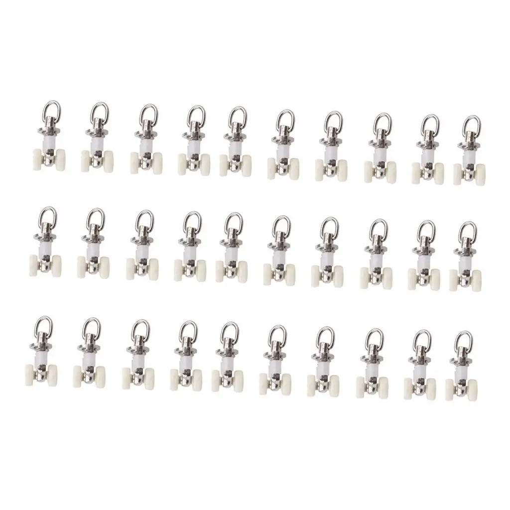 Curtain Track Roller Ultra Thin Sliding Curtain Track Support Gliding Runner Carrier for Shower Curtain Rail