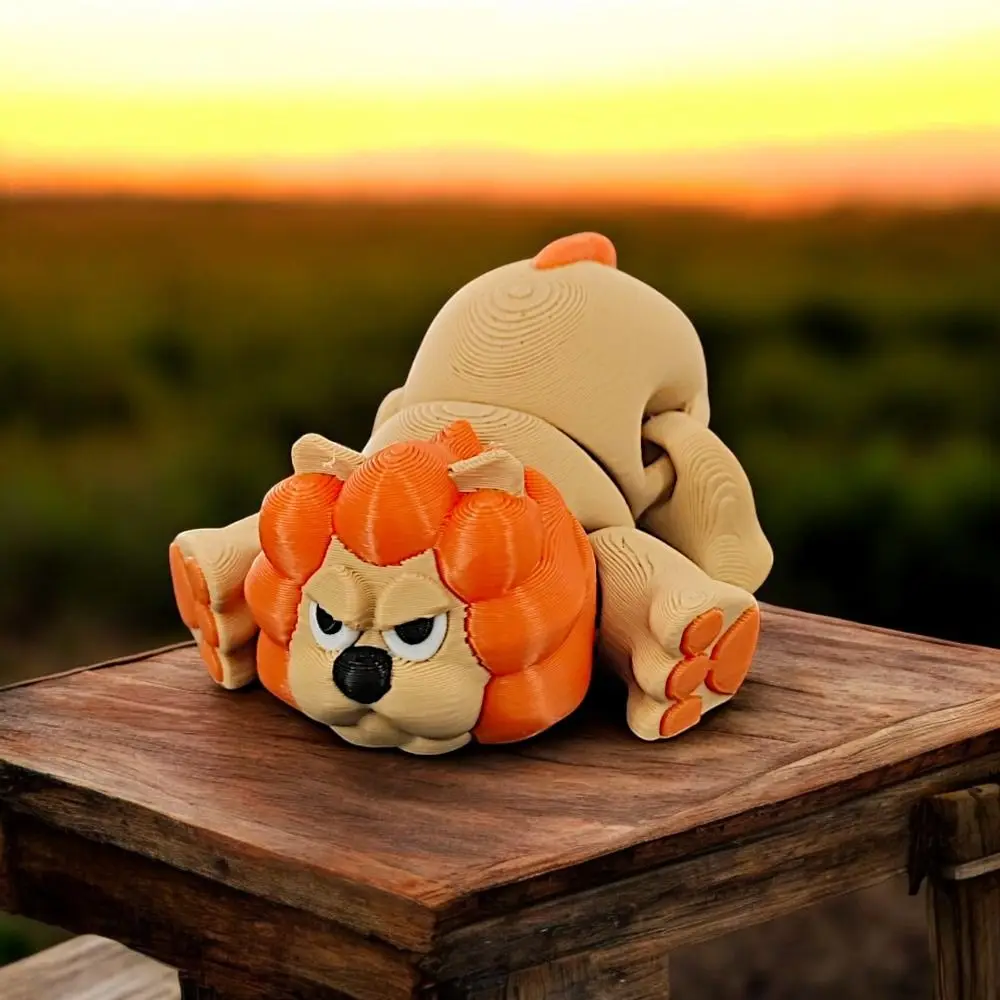 

Movable Joints Lion Ornament Cartoon Realistic 3D Printed Lion Model Figurine Handicraft 3D Printed Lion Toy Kids