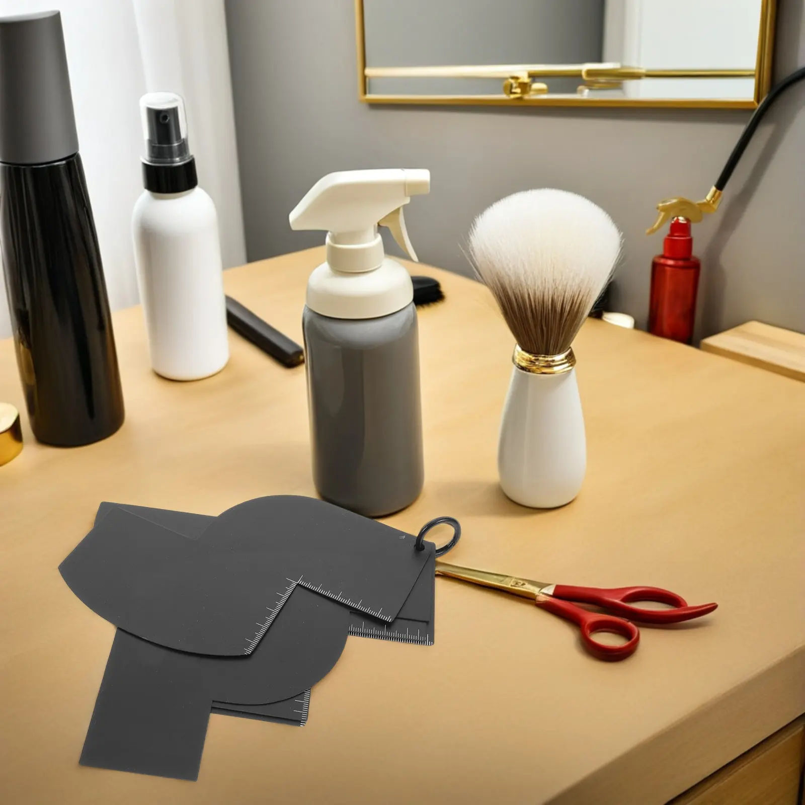 

1Set Hairdressing Ruler Beard Shaper Template Card for Men Professional Styling Accessories Beard Styler Hairline Guide Tool