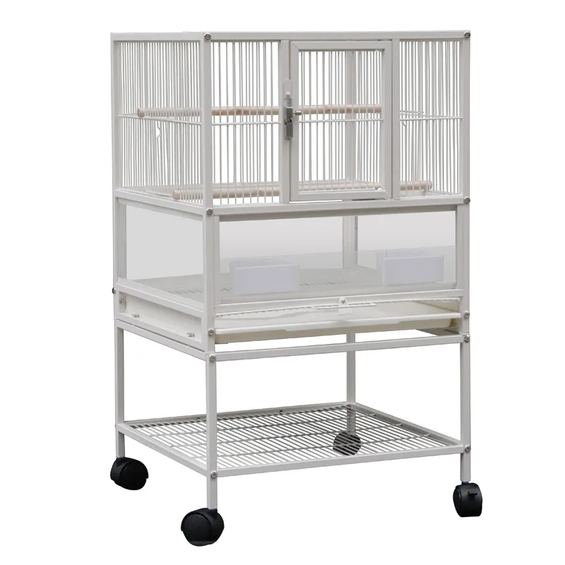 Manufacturer high quality Metal bird cage transport cage canary Large breeding bird cage with Rolling Stand