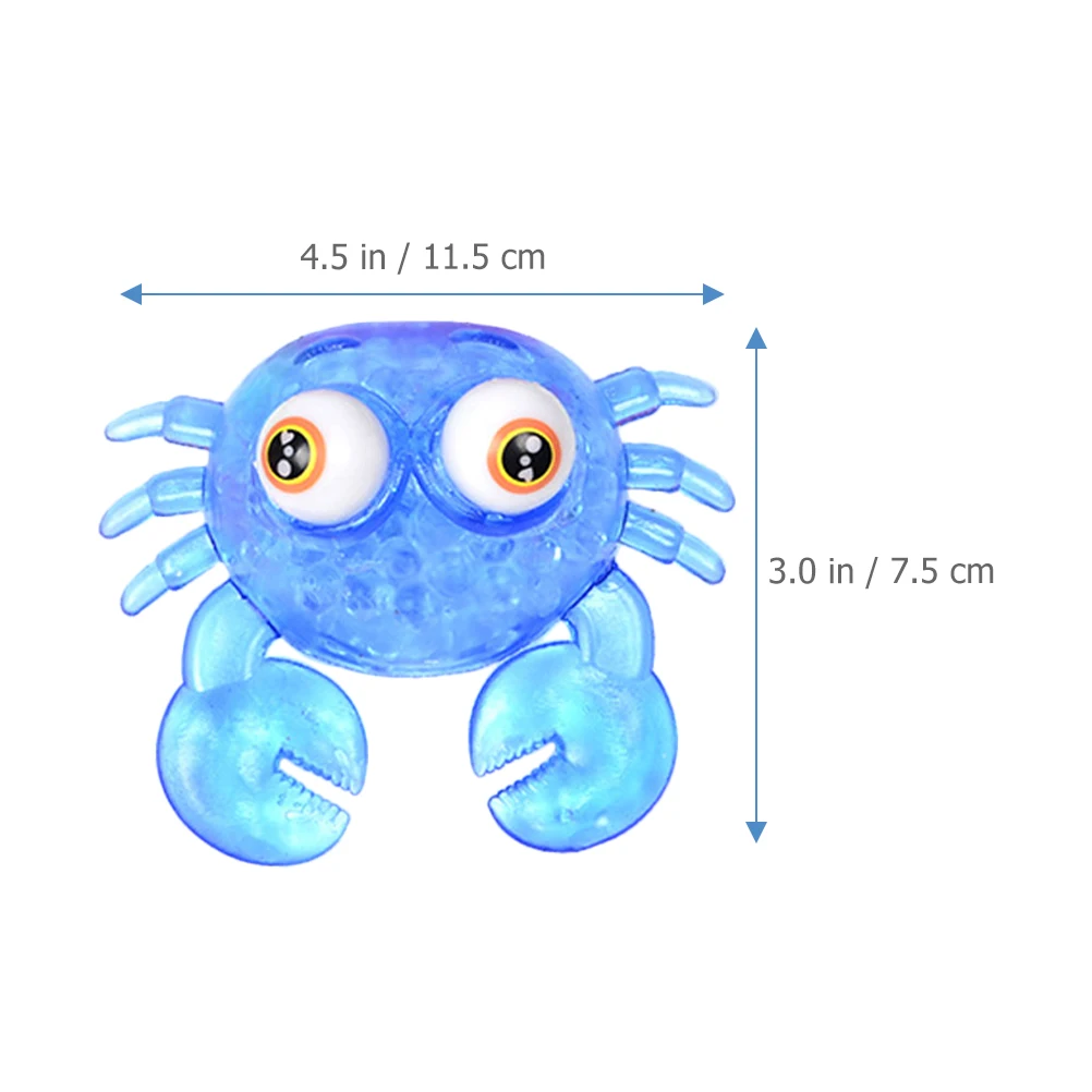 

4pcs Stress Relief Crab Toys Portable Big Eyes Lovely Squeeze Balls for Kids Adults Anxiety Release Elastic Toy