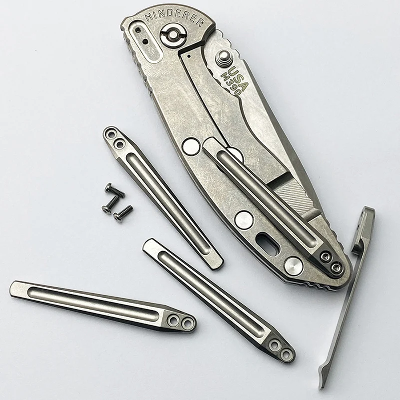 5 Colors Custom Titanium Knife Pocket Clip Clamp for Rick Hinderer XM-18 XM-24 Jurassic Eklipse Maximus Half Track Slicer Knives