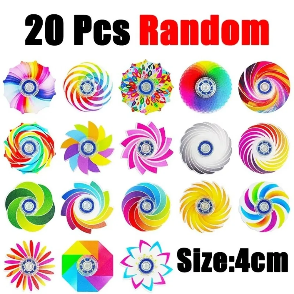 5-20Pcs Mini Ranbow Fidget Spinner Stress Relief Party Favor Acrylic Goodie Bag Filler Classroom Prize Home Festival Game