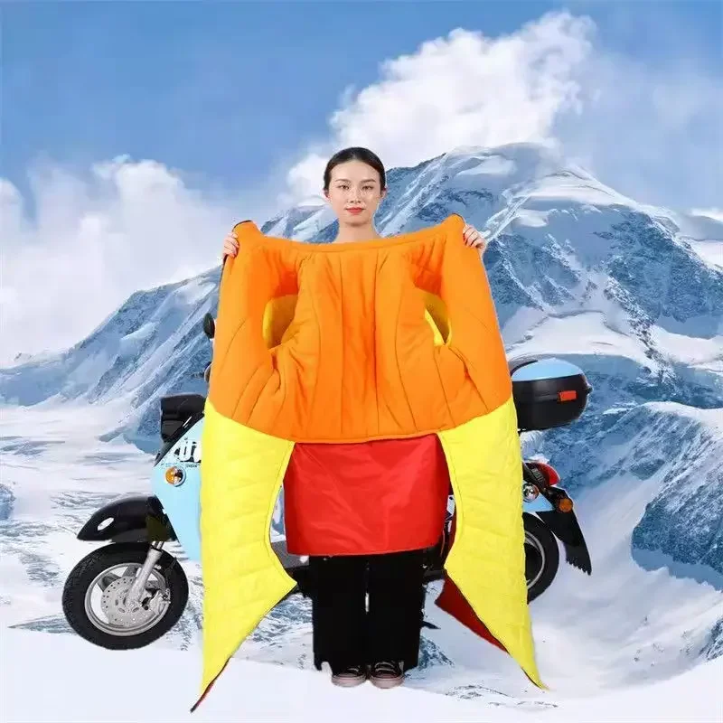 

Portable Motorcycle Windshield Winter Extended Warm Thickened Cold Electric Vehicle Riding Suit